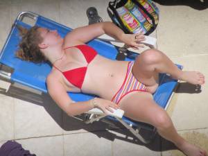 Neighbour Sunbathing in Red and Stripped Bikini (19 Pics)h7bn4joupx.jpg
