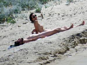 2016, nudist couple at Voidokoilia beach b7bsbfnpi0