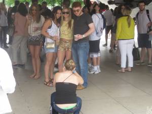 Babes At The Bean - Nice Green Panties! 07bx8mkhxo